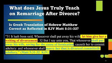 Did Jesus mean a divorced woman cannot remarry