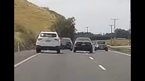 Reckless Driver Pushes People Off The Road - He Must Have A Suicide Wish