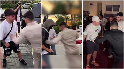 UFC Featherweight Champ Ilia Topuria punching random people in the streets