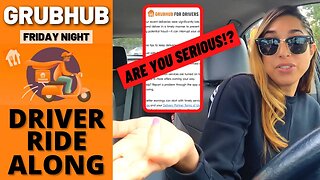 GrubHub Driver Ride Along Food Delivery | Late Deliveries | Part 1