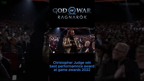 Christopher Judge Wins Best Performance Award as Kratos -the game awards 2022 #shorts