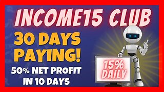 INCOME15 UPDATE ⏰ 30 Days PAYING💥 🎯 15% Daily for 10 Days 🤯 Should I Go In Again❓