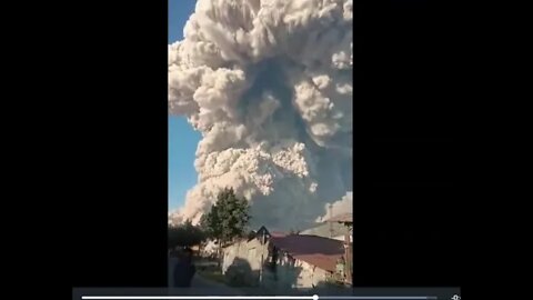 Indonesia's Sinabung volcano is erupting this morning, spewing ash up to 5,000 metres high