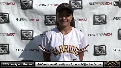 2024 Aaliysah Gomez 3.7 GPA - Athletic Shortstop Softball Recruiting Skills Video - Warrior Academy