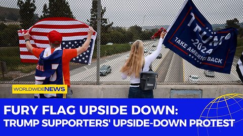Fury Flag Upside Down: Trump Supporters' Upside-Down Protest