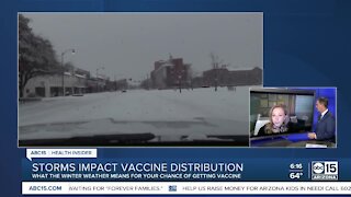 Storms impact COVID-19 vaccine distribution