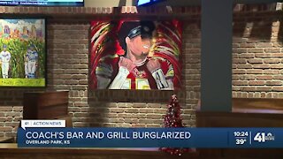 Coach's Bar & Grill burglarized