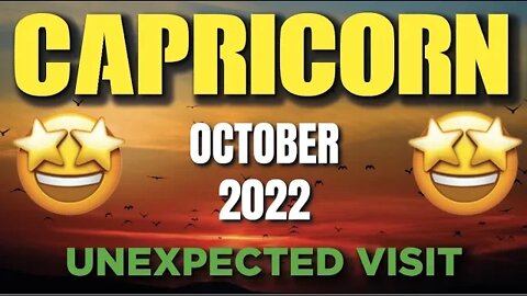 Capricorn ♑️ 🤩 UNEXPECTED VISIT🤩 Horoscope for Today OCTOBER 2022♑️ Capricorn tarot October 2022 ♑