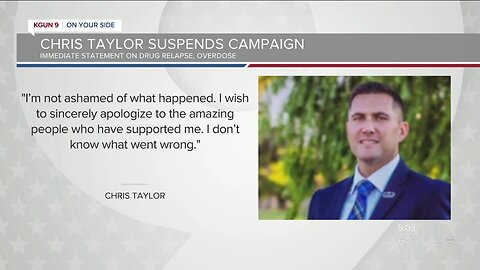 Arizona Congressional candidate suspends campaign after drug relapse, overdose