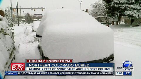 More than 2 feet of snow in some parts of Colorado in latest storm, which is tapering off