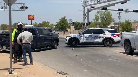 Two New Trucks Smash Into Each Other and Both Claim Yellow Light