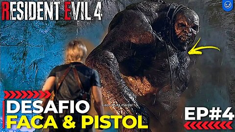 Resident Evil 4 Remake #4 El Gigante de pistola e faca é tenso #re4remake #residentevil4remake