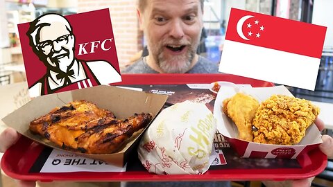 Trying KFC in Singapore - Grilled Chicken, Gold Spice Chicken and Shrooms Burger