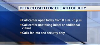 DETR closed for the Fourth of July
