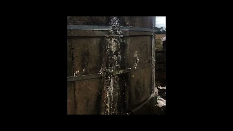 leaking concrete water tank repair process - this video shows how to repair leaking tanks.