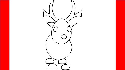 How To Draw Artic Reindeer From Adopt Me - Step By Step Drawing