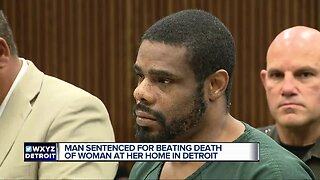 Man sentenced for beating death of woman at her home in Detroit