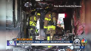 7 adults, 8 children displaced after apartment fire in Lake Worth