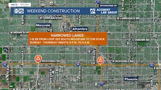 Freeway construction plans for the weekend of April 9-12