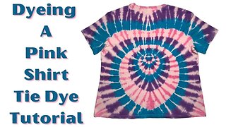 Tie-Dye Designs: Dyeing A Pink Colored Shirt Pink Spider Pattern