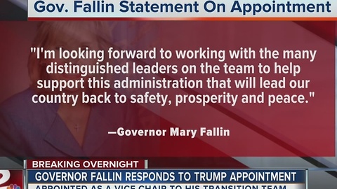 Gov. Fallin responds to Trump appointment