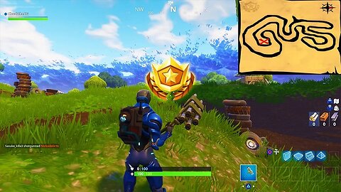 Fortnite "Follow the Treasure Map Found in Salty Springs" Location Fortnite Week 3 Challenges!