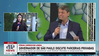 Tarcísio de Freitas viaja a Lisboa, onde discute parcerias e palestra em Fórum