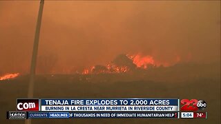 Tenaja fire grows to over 2,000 acres