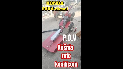 Honda f604-diesel-point of view-Košnja roto kosilicom #madpostman #fyp #pointofview