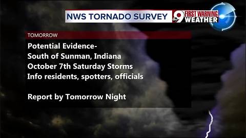 NWS will check if tornado hit southeast Indiana