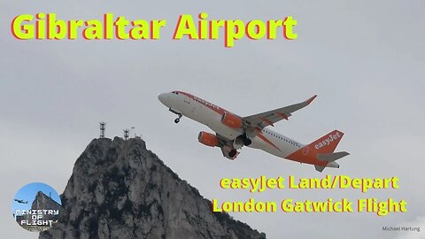 easyJet Land/Depart Gibraltar Airport, G-EZOM March 2023