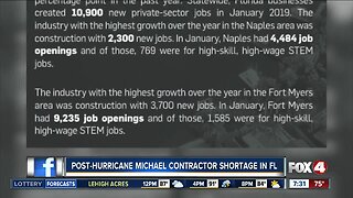 Hurricane Michael likely adding to skilled worker shortage across Florida