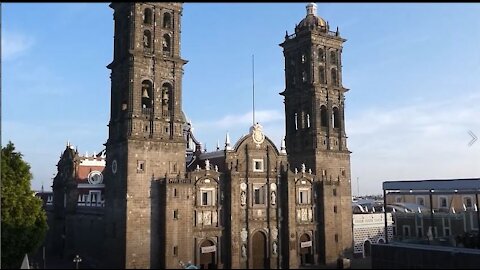 Rooftop View from Hotel Santiago, Puebla, Mexico
