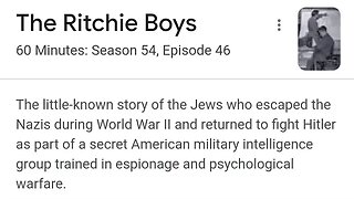 THE RITCHIE BOYS 60 MINUTES