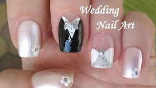 Wedding nails - Bride & groom nail designs