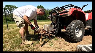 Tow Behind Cultivator Plow on ATV