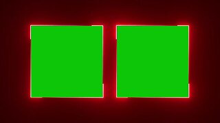 2 Red Neon Border Green Screen Overlay Motion Graphics 4K 30fps Copyright Free