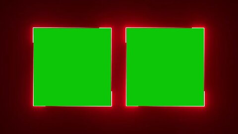 2 Red Neon Border Green Screen Overlay Motion Graphics 4K 30fps Copyright Free