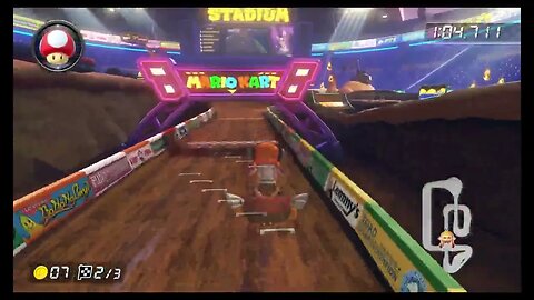 Mario Kart 8 Deluxe DLC Wave 4 Time Trials - GCN Waluigi Stadium (200cc) - 1:38.602