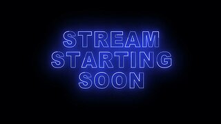 Blue Neon Stream Starting Soon Overlay Background Backdrop Motion Graphics 4K 30fps Copyright Free