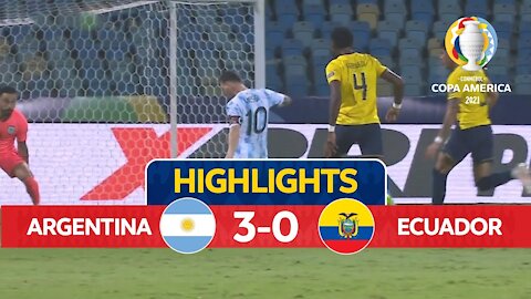 Argentina 3-0 Ecuador | Quarterfinals | Highlights | Copa America 2021 | 4th July, 2021