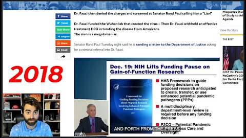 2018 Video Shows Fauci EXPLAINING Continuing To Fund Gain-Of-Function Bioweapon Research!