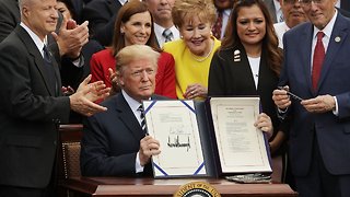 President Donald Trump Signs Bill Overhauling Parts Of The VA