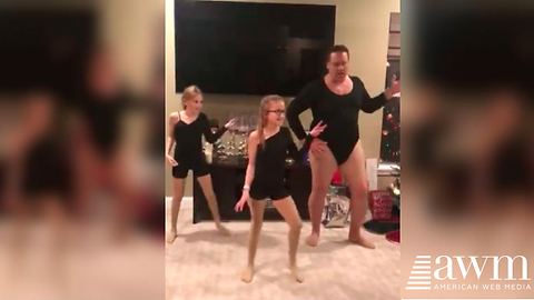 Dad Sends Internet Into A Fit Of Laughter When He Joins Daughter’s Dance Routine