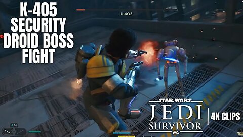 STAR WARS Jedi: Survivor | K-405 Security Droid Boss Fight (Star Wars Jedi Survivor 4K Clips)