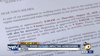 Weekly power outages impacting homeowners