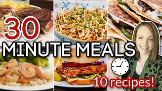 10 recipes that take 30 minutes or less! Perfect for a busy week!