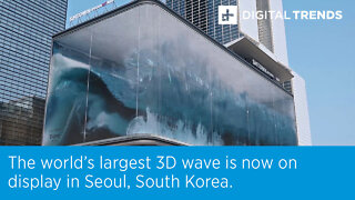 The world’s largest 3D wave is now on display in Seoul, South Korea.