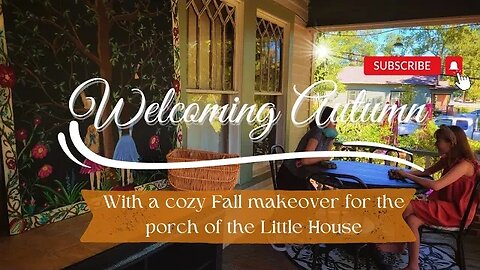Defying the record-breaking heat and encouraging Autumn to arrive with a cozy fall porch makeover