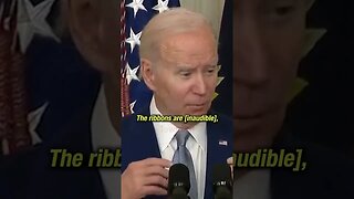 "Please don't get angry with me!" Joe Biden issues a warning to women he's presenting medals to